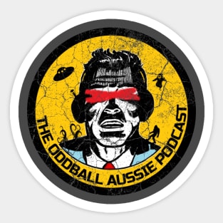 Distressed Oddball Aussie logo Sticker